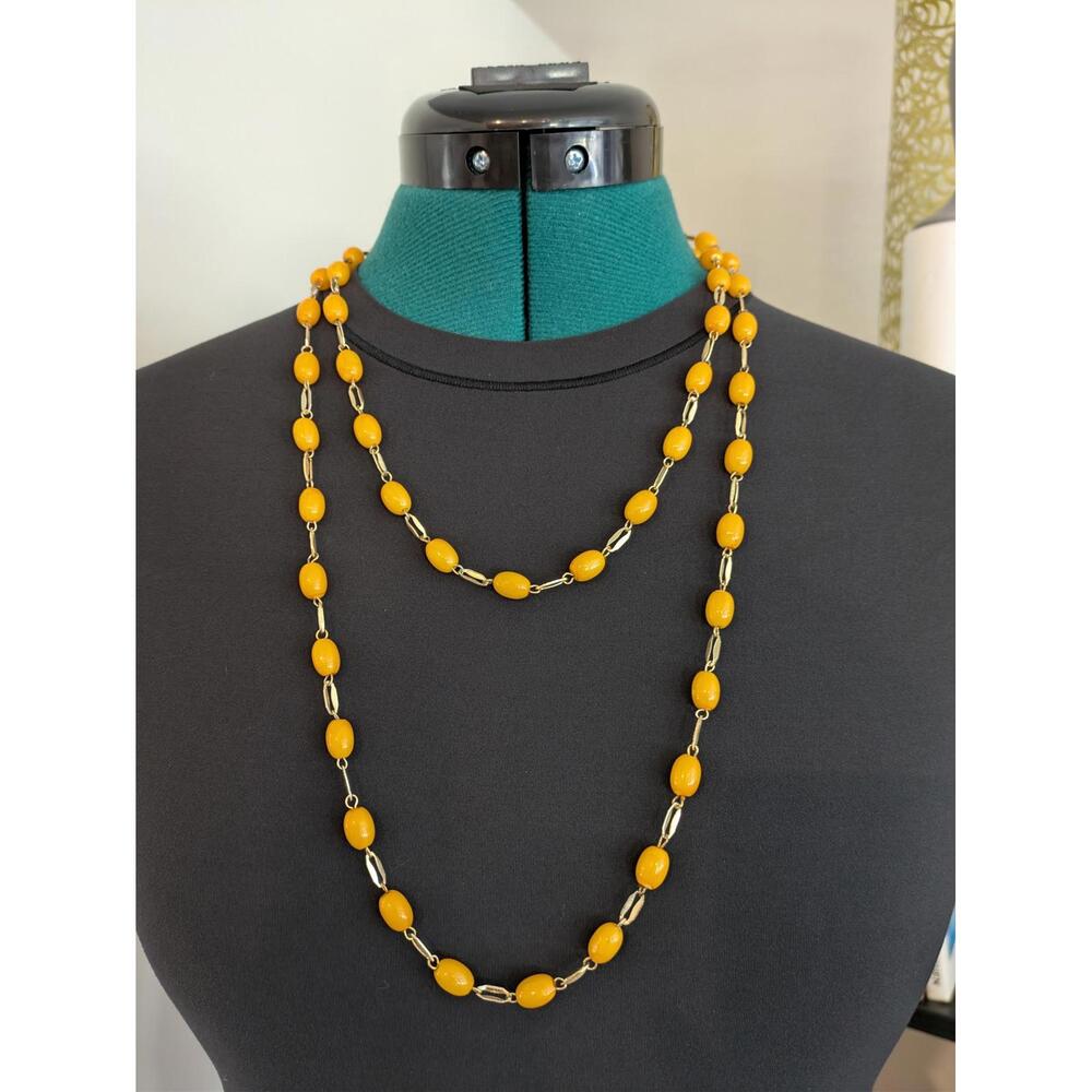 Versatile Yellow Bead Strand, Layerable, Wrap Bracelet Option
